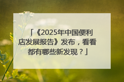 《2025年中国便利店发展报告》发布，看看都有哪些新发现？